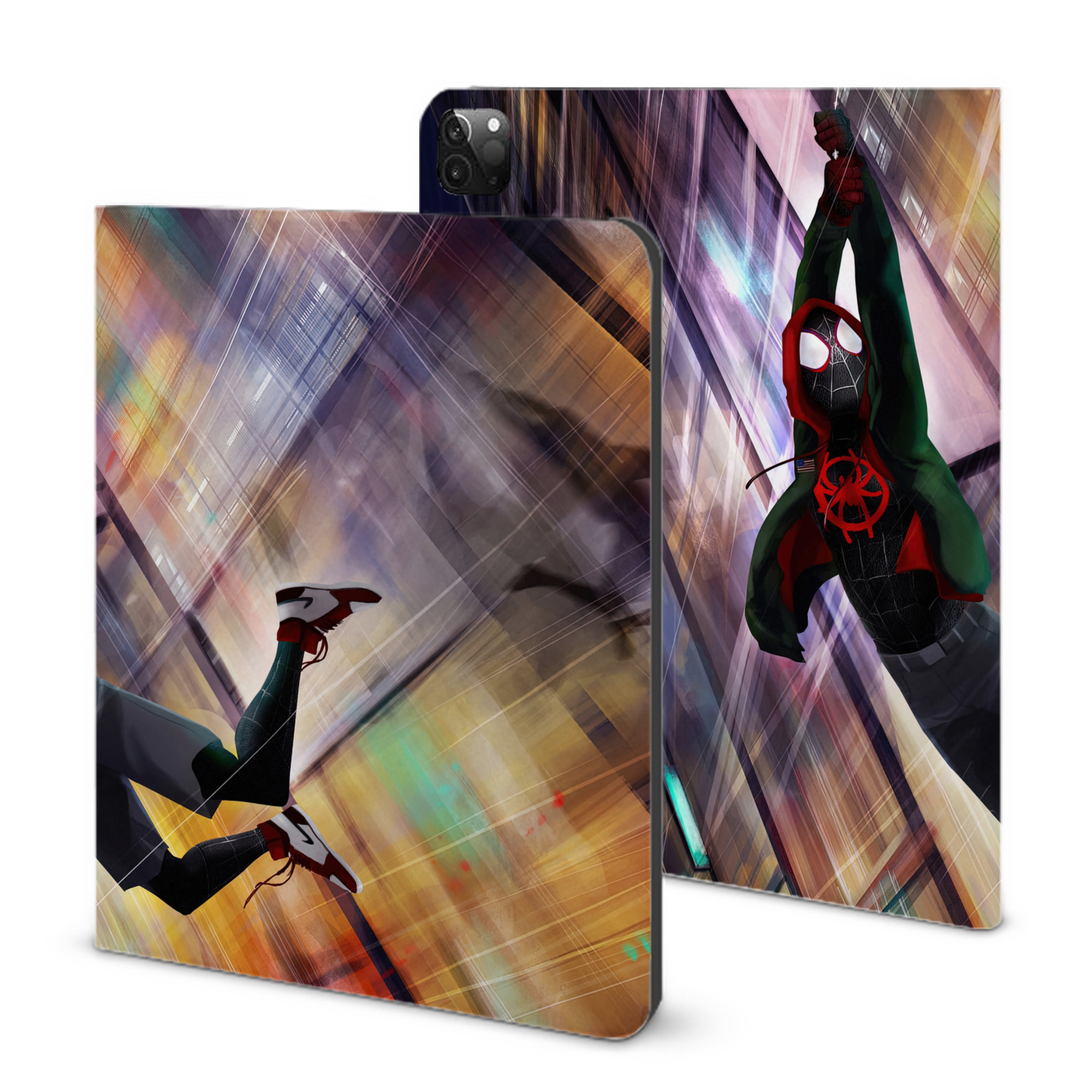 （画像用） Spider Man スパイダーマン IPadケース ペンホルダー付き ブックスタイルデザイン